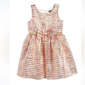 Zunie Kids Metallics Pink Champagne Rose Gold Dress; 3T; like new!